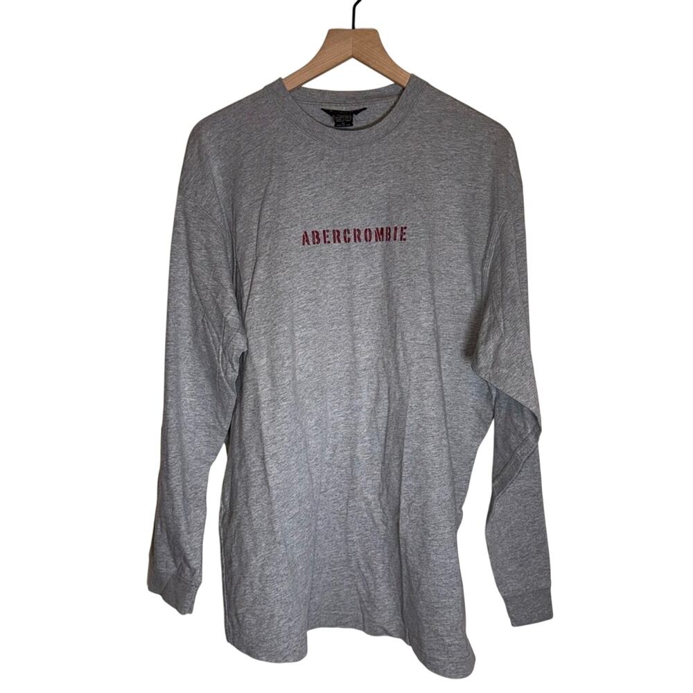 NWOT VNTG ABERCROMBIE mens preppy 90s Y2K ski team graphic long sleeve tee XL